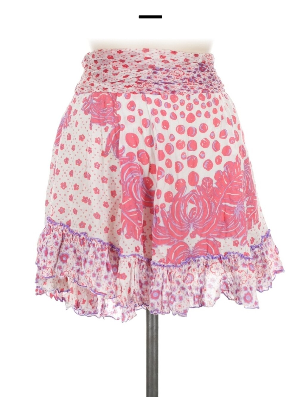 Poupette St Barth Ruffle Tie Back Mini Skirt